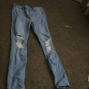 Light Blue Distressed Women's Jeans